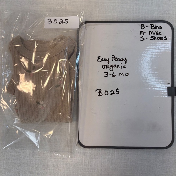 Easy Peasy Organic Cotton Floral Ribbed Long Sleeve Bodysuit 3-6 Mo - Picture 6 of 6